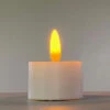 Glowing Wick Flameless Tealights - Amber LED (Set Of 12) -Battery Operated Candles Shop glowing wick amber tealight