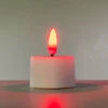 Glowing Wick Flameless Tealights - Red LED (Set Of 12) -Battery Operated Candles Shop glowing wick tealight red