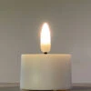 Glowing Wick Flameless Tealights - Warm White LED (Set Of 12) -Battery Operated Candles Shop glowing wick ww tealight
