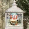 Caroling Gnomes Lighted Water Lantern With Swirling Glitter -Battery Operated Candles Shop gnome carolers