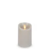 Luminara Gray 3 X 4 Pillar - Remote Ready -Battery Operated Candles Shop gray main luminara 4 inch
