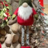 Holiday Gnome With Extendable Legs - Green Hat, Striped Legs - 46 Inch -Battery Operated Candles Shop green hat gnome tall