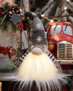 Lighted Christmas Gnome Set Of 2 Plush - 11 Inch