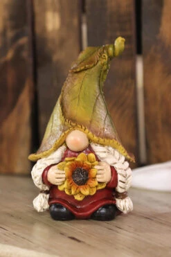 Resin Harvest Gnome Figurines - Set Of 3 Assorted -Battery Operated Candles Shop harvest gnome 3