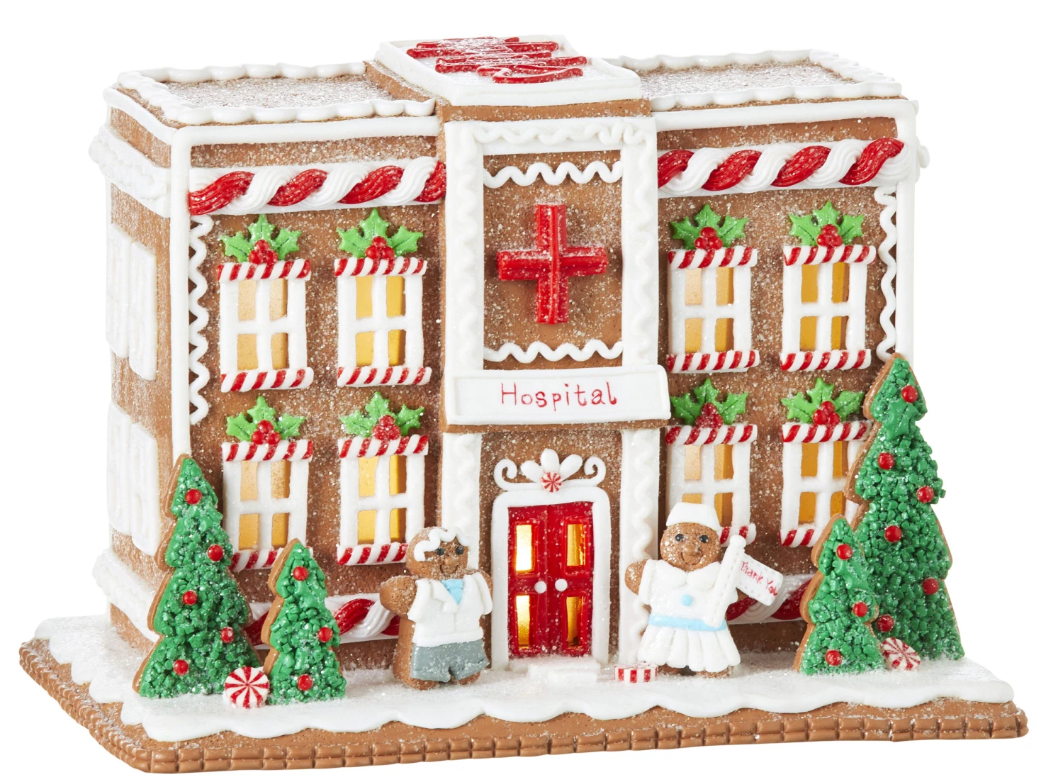 Lighted Gingerbread Hospital - 10 Inch - Healthcare Heroes Collection 3 Lighted Gingerbread Hospital - 10 Inch - Healthcare Heroes Collection