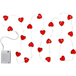 Red Heart String Lights - Set Of 2 With 40 Lights - 6 Hour Timer 4 Red Heart String Lights - Set Of 2 With 40 Lights - 6 Hour Timer - Image 2