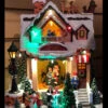 Battery Operated Musical Animated Holiday House With Moving Scene -Battery Operated Candles Shop holiday house movie image