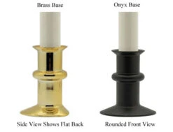 Adjustable Window Hugger Candles Dual Sided Bulb Onyx Set Of 2 - Remote Control 8 Adjustable Window Hugger Candles Dual Sided Bulb Onyx Set Of 2 - Remote Control -Battery Operated Candles Shop hugger side and front view 3