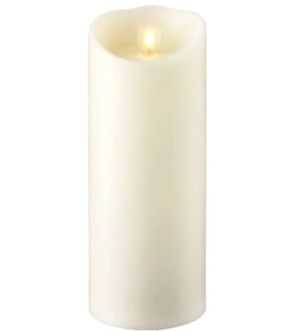 Moving Flame Candle 3.5 X 9 Ivory - Timer - Remote Ready 3 Moving Flame Candle 3.5 X 9 Ivory - Timer - Remote Ready