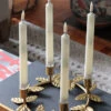 4 Pack Battery Operated Ivory Taper Candles - 9 Inch Warm White Flame Timer -Battery Operated Candles Shop ivory tapers set of 4