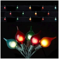 Kismet String Light 14 Feet - 15 Multi Color Lights On Green Wire - Connect Up To 8 Strands