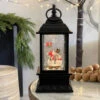 Animated Kissing Snowmen Under The Mistletoe Lighted Water Lantern -Battery Operated Candles Shop kissy kissy snowmen
