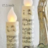 17.5 Inch Large Flickering Flame Sheet Music Candle 2 17.5 Inch Large Flickering Flame Sheet Music Candle -Battery Operated Candles Shop music note candles 1