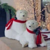 12.5 Inch Glitter Polar Bears Set Of 2 - NEW 2022 -Battery Operated Candles Shop new polar new image