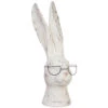 13.75 Inch Resin Rabbit With Glasses Decorative Figurine By RAZ -Battery Operated Candles Shop new style rabbit with glass
