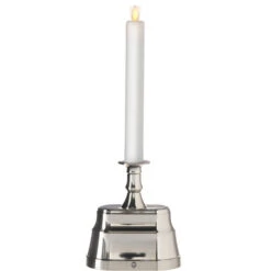 Moving Flame Nickel Window Candle Battery Operated OR Plug In (AC Adapter Included)