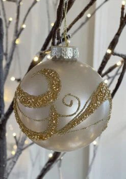 SHATTERPROOF Ornaments Set Of 4 - 2 Styles -Battery Operated Candles Shop orn set 4 1