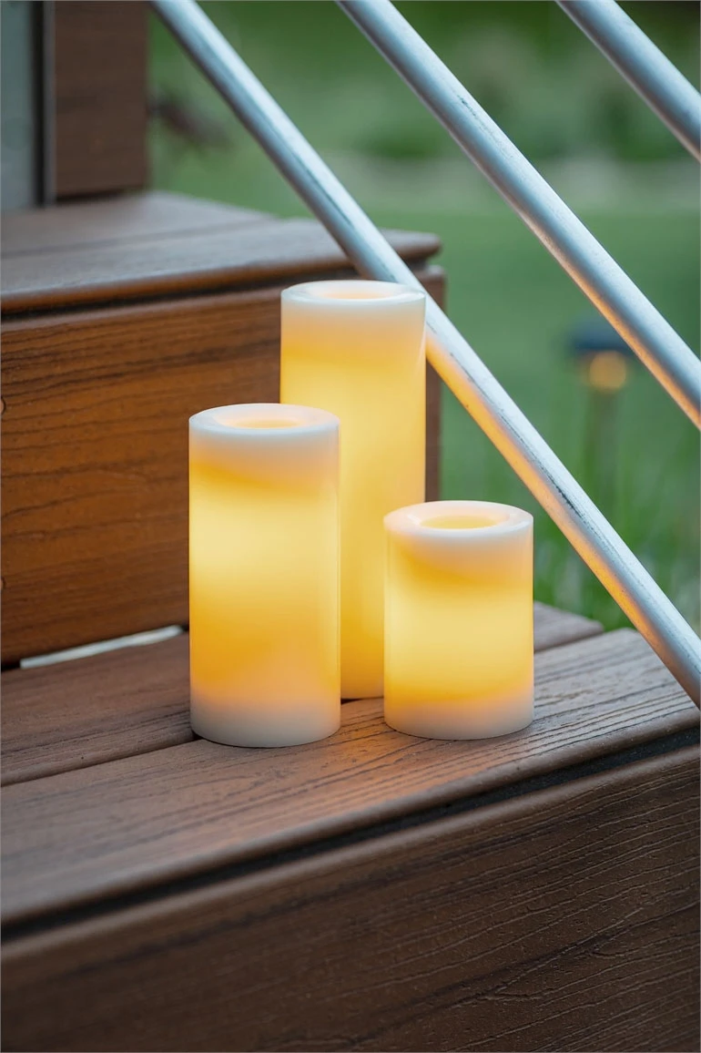 Real All Weather Wax Outdoor Candle 3 X 8 Inch - 5 Hour DUSK ON Timer 7 Real All Weather Wax Outdoor Candle 3 X 8 Inch - 5 Hour DUSK ON Timer - Image 5