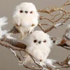 White Owl Ornaments Set Of 2 Assorted - 4 Inch 1 White Owl Ornaments Set Of 2 Assorted - 4 Inch -Battery Operated Candles Shop owls on branch main