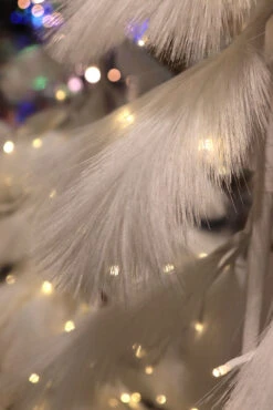 4 Foot Lighted Down Sweep White LED Tree - 190 Warm White Lights - NEW 2023 -Battery Operated Candles Shop pampas grass tree detail 1