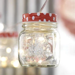 Mason Jar String Lights With Polka Dots Battery Operated - From RAZ