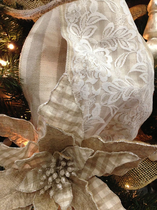 Cream And White Sack Cloth Check - Lace Overlay - 6 Inch X 5 Yards 3 Cream And White Sack Cloth Check - Lace Overlay - 6 Inch X 5 Yards