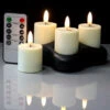 Set Of 4 Radiance Rechargeable Votives With Remote -Battery Operated Candles Shop radiance rechargeable teali