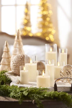 Clear Glass Flameless Candle 3.5 Inch X 4 Inch Ivory Pillar - Remote Ready 9 Clear Glass Flameless Candle 3.5 Inch X 4 Inch Ivory Pillar - Remote Ready -Battery Operated Candles Shop raz clear glass candles for 4