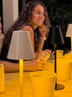 Rechargeable Cordless Table Lamp For Cafe Or Patio Dimmable White Metal Finish 9 Rechargeable Cordless Table Lamp For Cafe Or Patio Dimmable White Metal Finish -Battery Operated Candles Shop rechargeable cordless lamp on20table 1