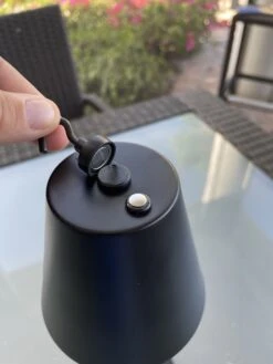 Rechargeable Cordless Table Lamp For Cafe Or Patio Dimmable Black Metal Finish 9 Rechargeable Cordless Table Lamp For Cafe Or Patio Dimmable Black Metal Finish -Battery Operated Candles Shop rechargeable patio lamp hook 720x960