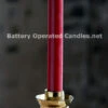 8 Inch Red Moving Flame Battery Operated Taper Candle - Timer -Battery Operated Candles Shop red moving flame taper