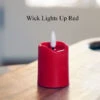 Set Of 6 Red Votive With Red LED Candles 2 X 3 - Timer 2 Set Of 6 Red Votive With Red LED Candles 2 X 3 - Timer -Battery Operated Candles Shop red votive side view