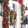 4 Foot Red Christmas Bulb Ornament Garland -Battery Operated Candles Shop red20garland20420foot