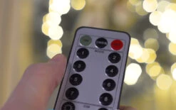 Battery Operated Cluster Lights 15 Foot Garland - 120 Warm White LED's On Green Wire With Remote RAZ -Battery Operated Candles Shop remote for cluster and snake lights