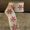 Ivory Snowflake Button Ribbon - High Quality Jute 2.5 Inch X 5 Yards 1 Ivory Snowflake Button Ribbon - High Quality Jute 2.5 Inch X 5 Yards -Battery Operated Candles Shop ribbon 8