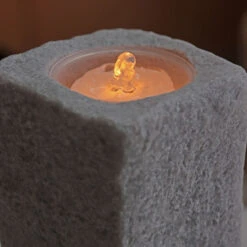 7 Inch Wax Aquaflame Rock Fountain Candle - Remote Control Included 7 7 Inch Wax Aquaflame Rock Fountain Candle - Remote Control Included -Battery Operated Candles Shop rock water candle top