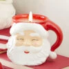 Santa Candle Battery Operated 4 Inch With Timer - NEW From RAZ 2023 -Battery Operated Candles Shop santa candle main image