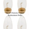 Remote Controlled Window Candle LED Dual Sided Bulbs Set - 4 -Battery Operated Candles Shop set of 4 remote control bul