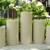 Set Of 5 Flameless Outdoor Bisque Resin Candles - 5 Hour Timer Batteries Included -Battery Operated Candles Shop set of 5 outdoor 900