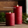 Simplux LED Designer Candle Red Flat Top - Moving Flame 3.5x5 -Battery Operated Candles Shop short flat top red simplux