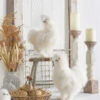 White Silky Chicken Set Of 2 Assorted - 13 Inch - NEW 2023 -Battery Operated Candles Shop silky chicks