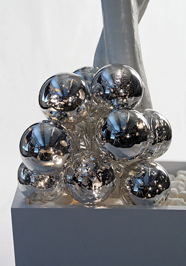 Silver Mercury Glass String Lights Battery Operated - 10 Lights 4 Silver Mercury Glass String Lights Battery Operated - 10 Lights - Image 2