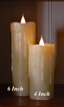 Moving Flame Simplux Ivory LED Votive 2 X 4 - Multi Timer - Remote Ready -Battery Operated Candles Shop slim simplux candles