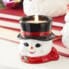 Snowman Candle Battery Operated 4 Inch With Timer - NEW From RAZ 2023 -Battery Operated Candles Shop snowman candle main image