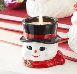Snowman Candle Battery Operated 4 Inch With Timer - NEW From RAZ 2023