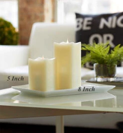 Square Moving Flame Candle Simplux 3.5 X 5 Multi Timer - Remote Ready