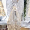 13 Inch Lighted Angel With Silver Swirling Glitter Water Lantern - Timer -Battery Operated Candles Shop swirling glitter angel
