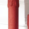 22.5 Inch Large Flickering Flame Red Glitter Christmas Candle -Battery Operated Candles Shop tall red candle new