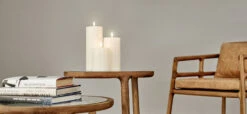 Uyuni 3 Inch X 9 Inch Ivory Pillar Candle - Remote Ready -Battery Operated Candles Shop the perfect setting uyuni 2