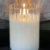 Radiance Faceted Ivory Poured Candle 3.5 X 5 Inch Clear Glass -NEW 2023 -Battery Operated Candles Shop tlg 478327